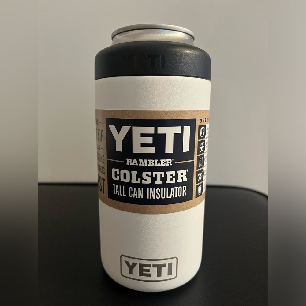 WHITE 16.OZ COLSTER TALL CAN COOLER